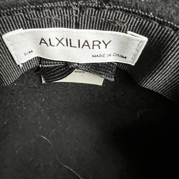 Auxiliary Wide Brim Felt Hat Floppy Black Ribbon Trim Size S/M 100% Wool - Picture 7 of 7